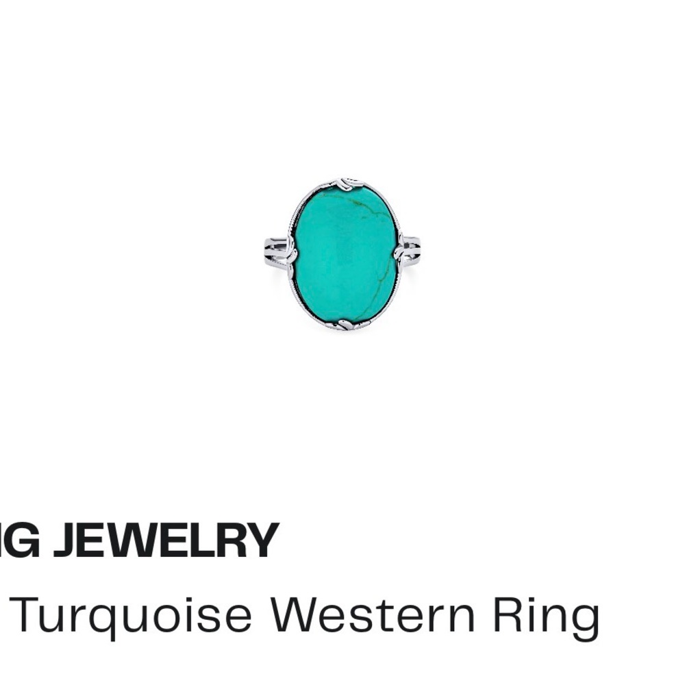 Bling jewelry oval
Turquoise Western Ring